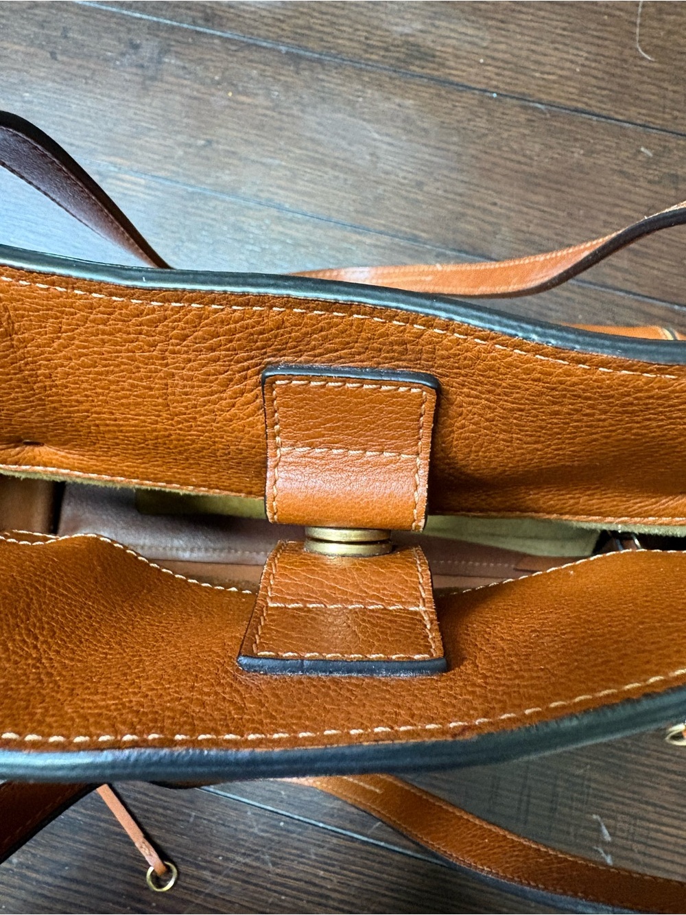 Chloé Milo Cognac Brown Leather Shoulder Tote - Picture 9 of 14